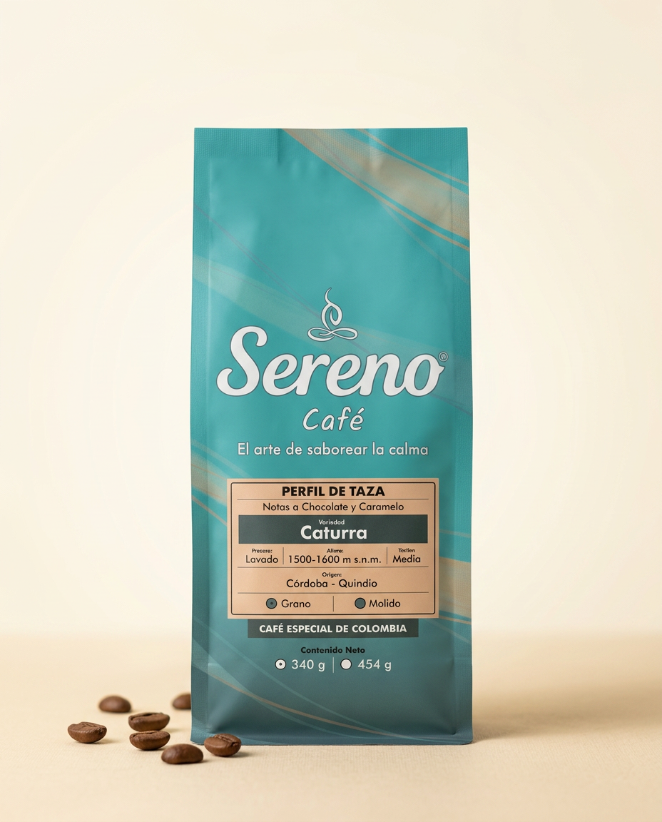 Empaque Sereno Café Caturra, Café Especial de Colombia